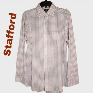 Stafford fitted travel easy care men's dress shirt